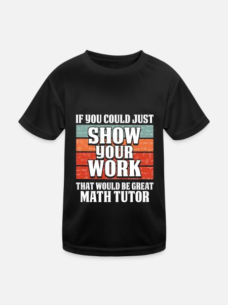 Mathelehrer Mathe Lehrer Großartig - Kinder Funktions-T-Shirt - Schwarz - Vorne