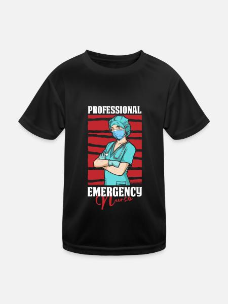 Nurse Professional - Kids Functional T-Shirt - black - Front