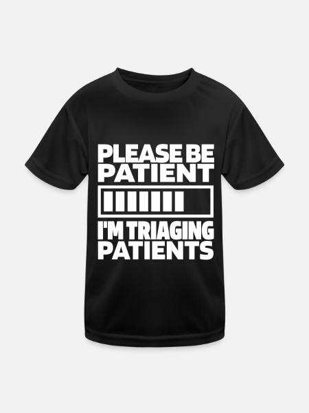 Krankenschwester Lustig Notfallkrankenschwester - Kinder Funktions-T-Shirt - Schwarz - Vorne