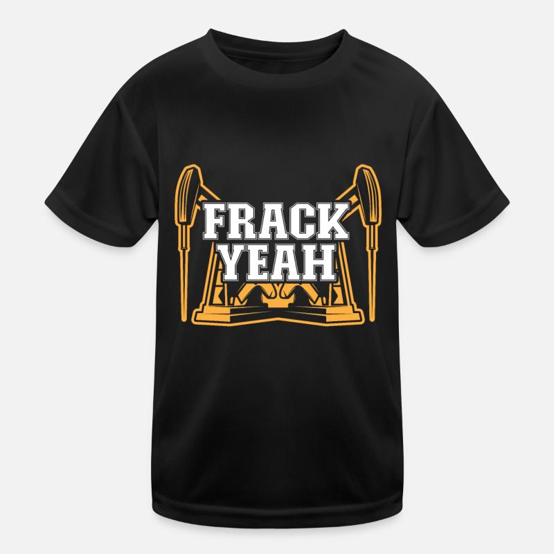 Ölfeld Bohrinsel Lustig Fracking Kinder Funktions-T-Shirt