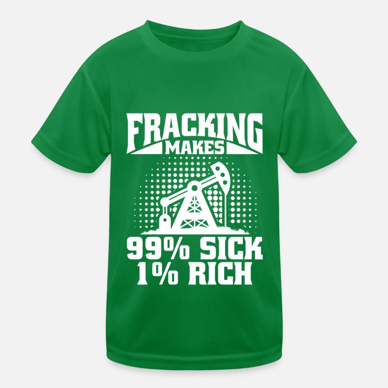 Ölfeld Bohrinsel Fracking Kinder Funktions-T-Shirt