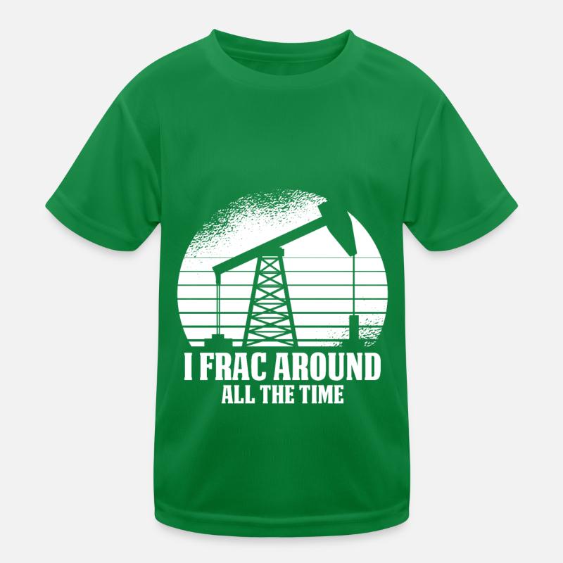 Ölfeld Bohrinsel Witzig Fracking Kinder Funktions-T-Shirt