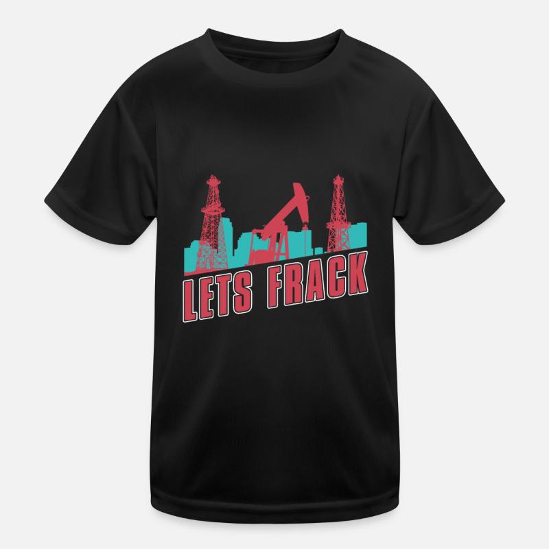 Ölfeld Bohrinsel Humor Fracking Kinder Funktions-T-Shirt
