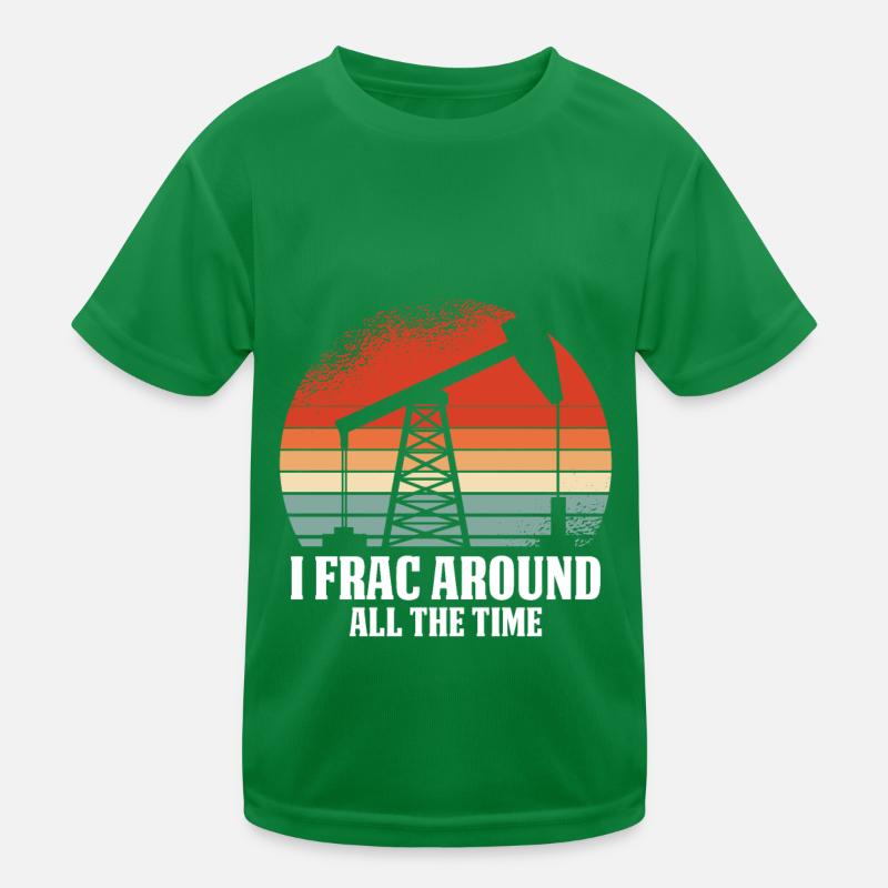Ölfeld Bohrinsel Fracking Kinder Funktions-T-Shirt