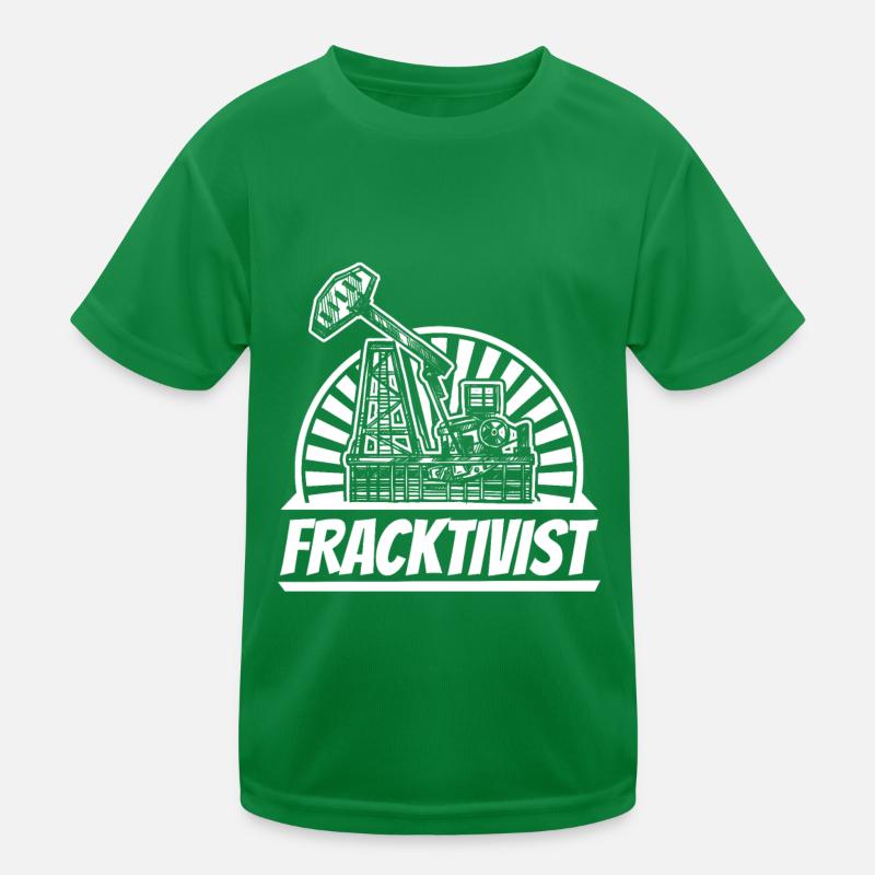 Ölfeld Bohrinsel Fracktivist Fracking Kinder Funktions-T-Shirt