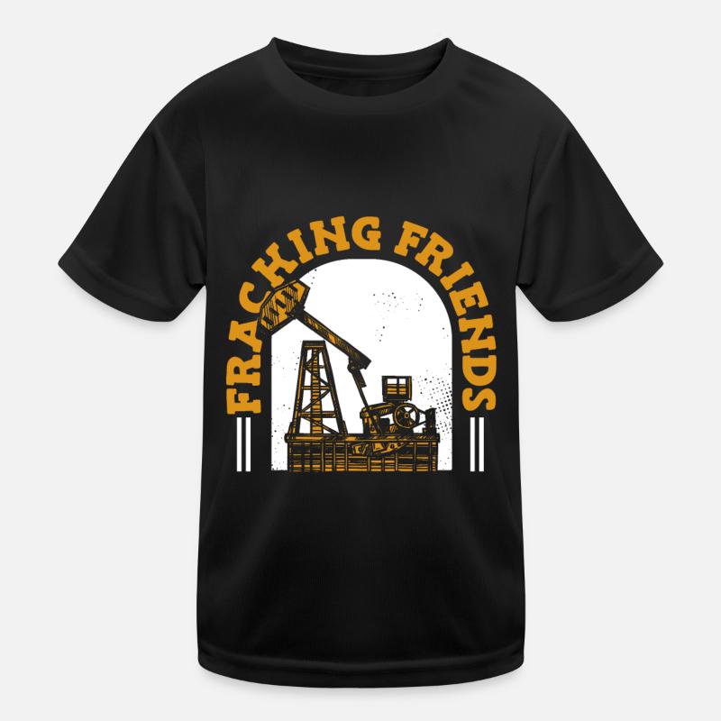 Ölfeld Bohrinsel Fracking Kinder Funktions-T-Shirt