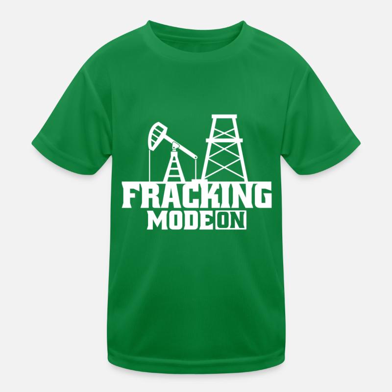 Ölfeld Bohrinsel Fracking Kinder Funktions-T-Shirt