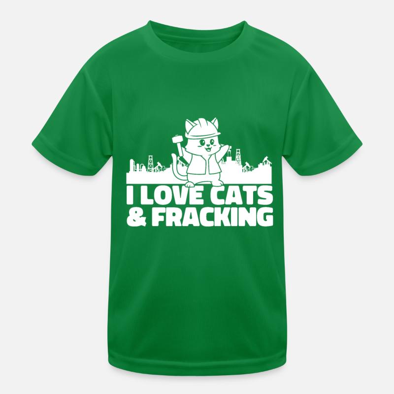Ölfeld Bohrinsel Fracking Kinder Funktions-T-Shirt
