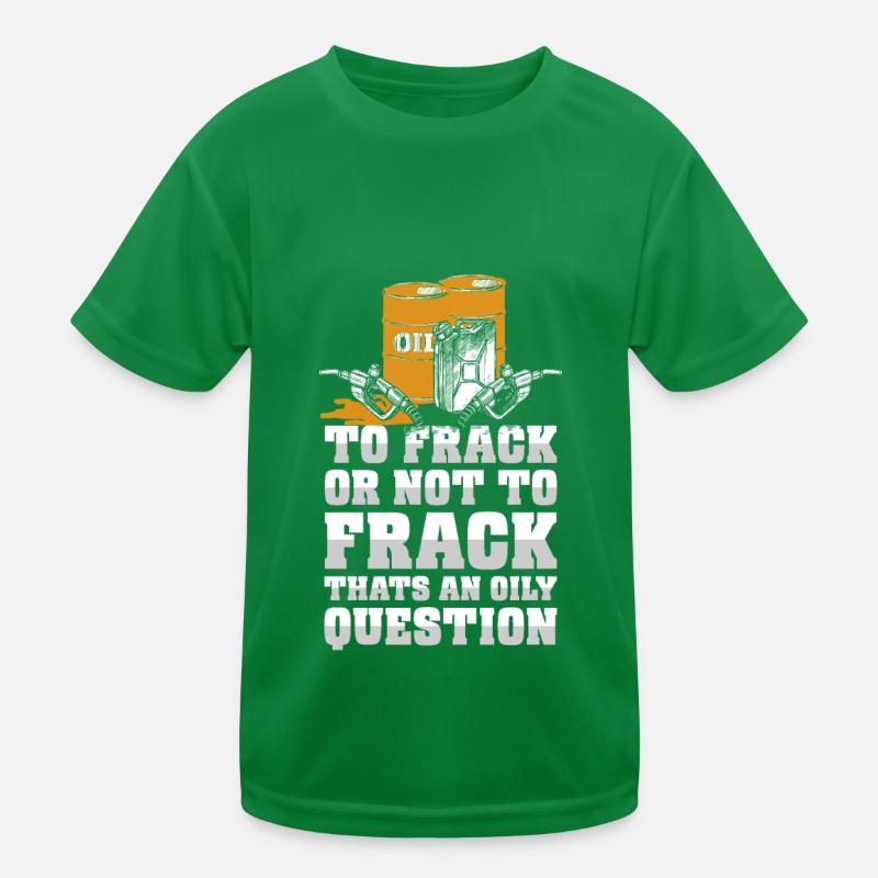 Ölfeld Bohrinsel Fracking Kinder Funktions-T-Shirt