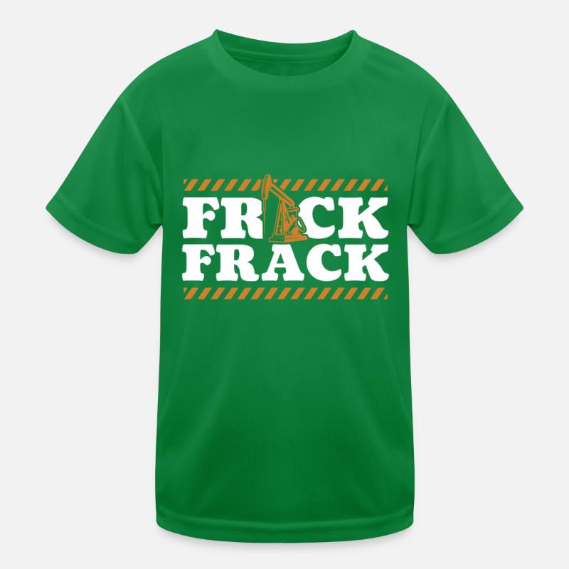 Ölfeld Bohrinsel Fracking Kinder Funktions-T-Shirt