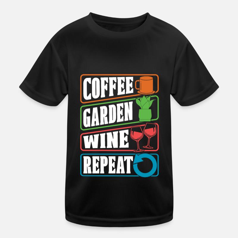 Coffee Cafe Garden Coffee Wine Kids Functional T-Shirt