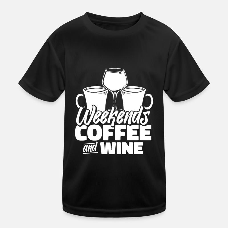 Coffee Cafe Coffee Wine Kids Functional T-Shirt