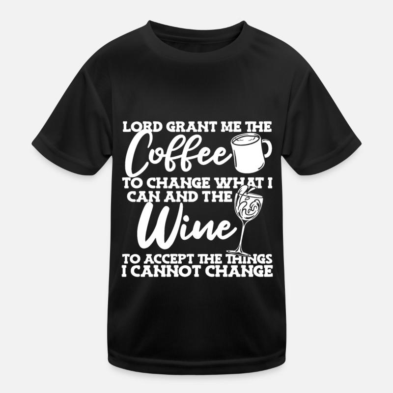 Coffee Cafe Coffee Wine Kids Functional T-Shirt