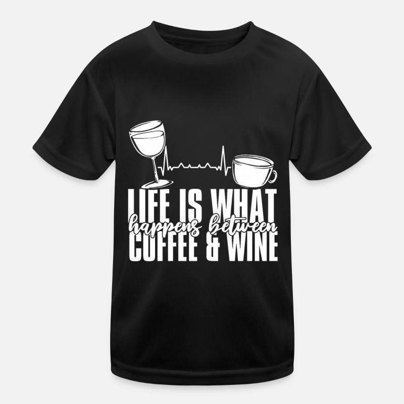 Coffee Cafe Coffee Wine Kids Functional T-Shirt