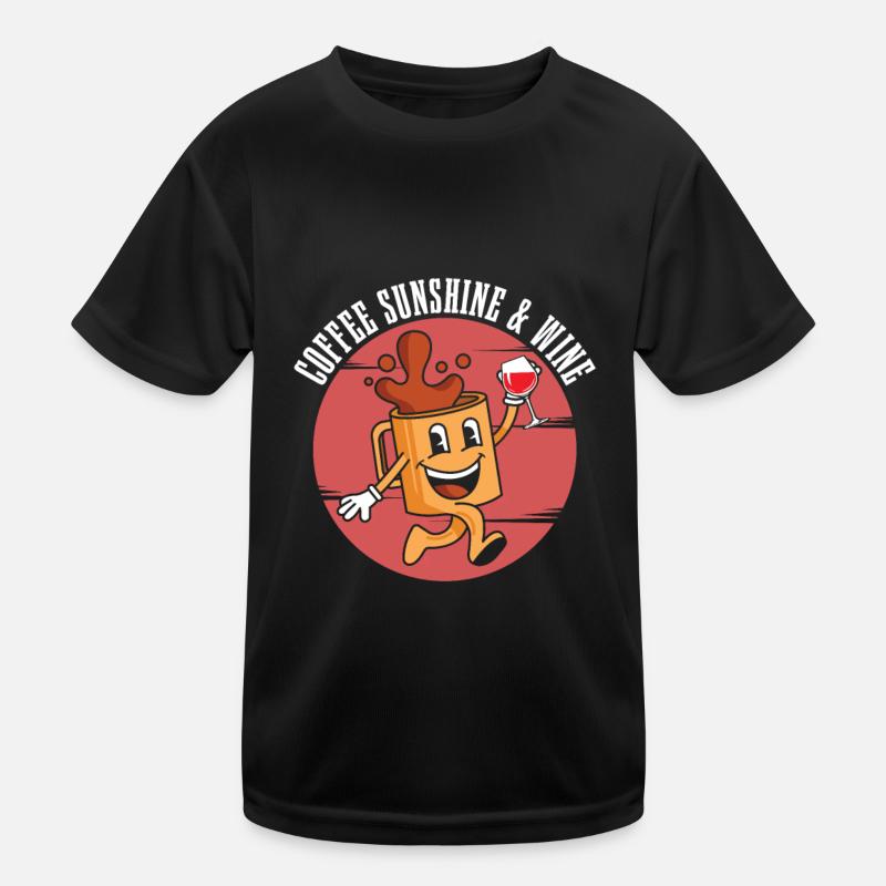 Coffee Cafe Coffee Wine Kids Functional T-Shirt