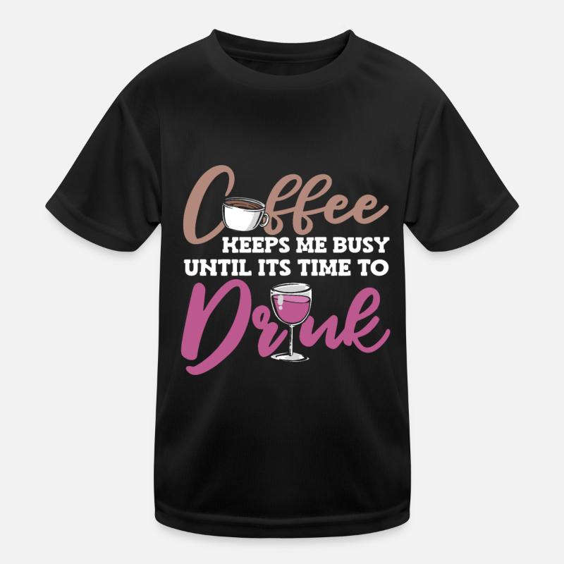 Coffee Cafe Coffee Wine Kids Functional T-Shirt