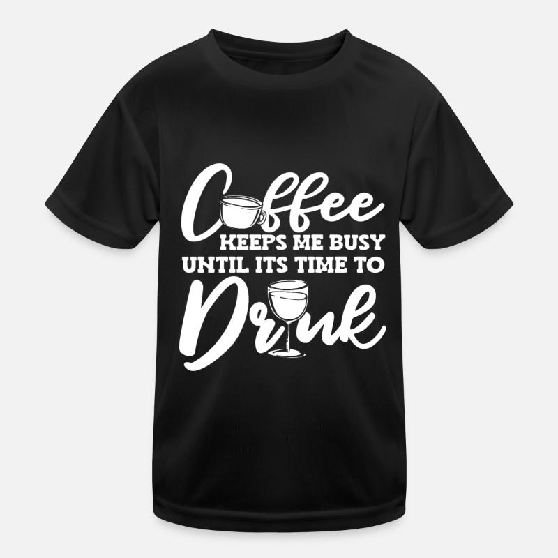 Coffee Cafe Coffee Wine Kids Functional T-Shirt