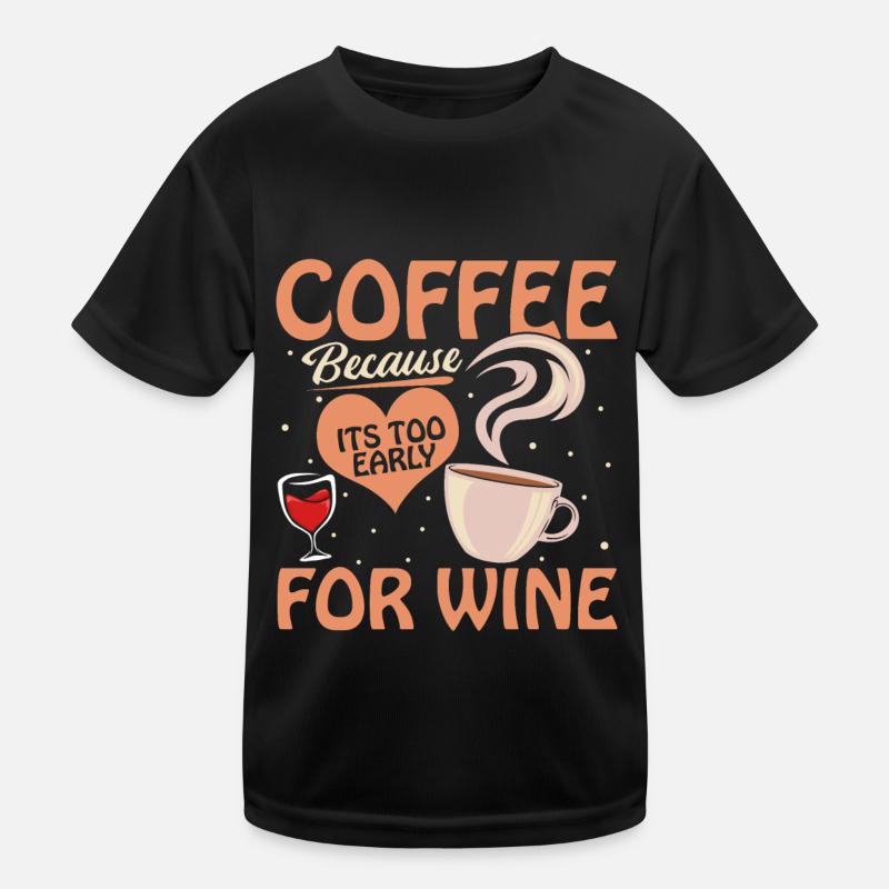 Coffee Cafe Coffee Wine Kids Functional T-Shirt