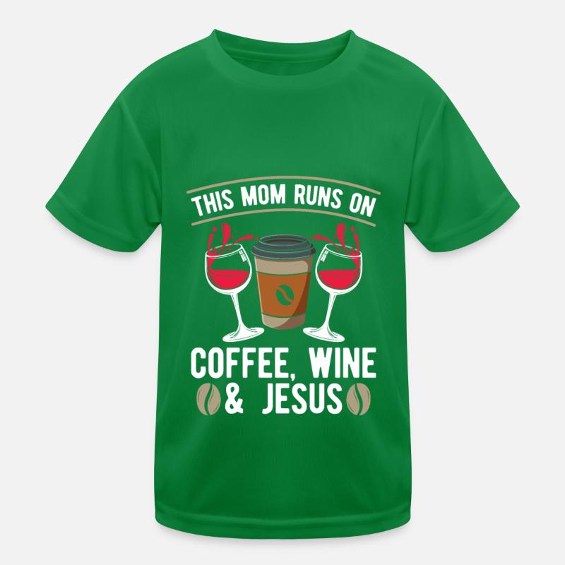 Café Café Mère Café Vin T-shirt sport Enfant