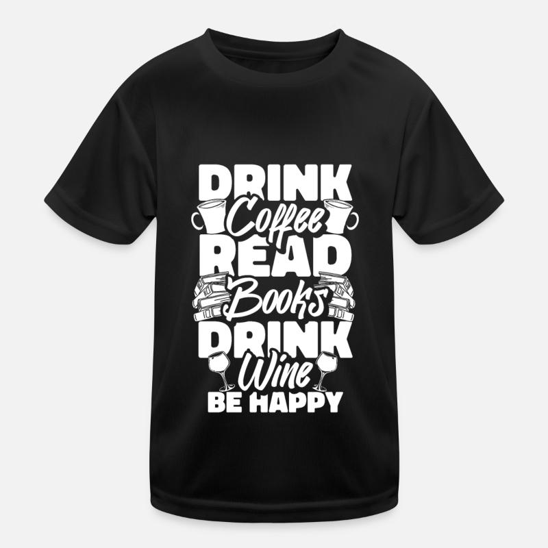 Coffee Cafe Coffee Wine Kids Functional T-Shirt