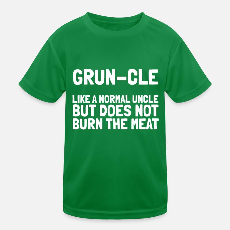 Bbq Grilling Uncle Kids Functional T-Shirt