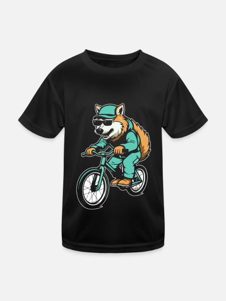 Wolf Cyclisme - T-shirt sport Enfant - noir - Devant