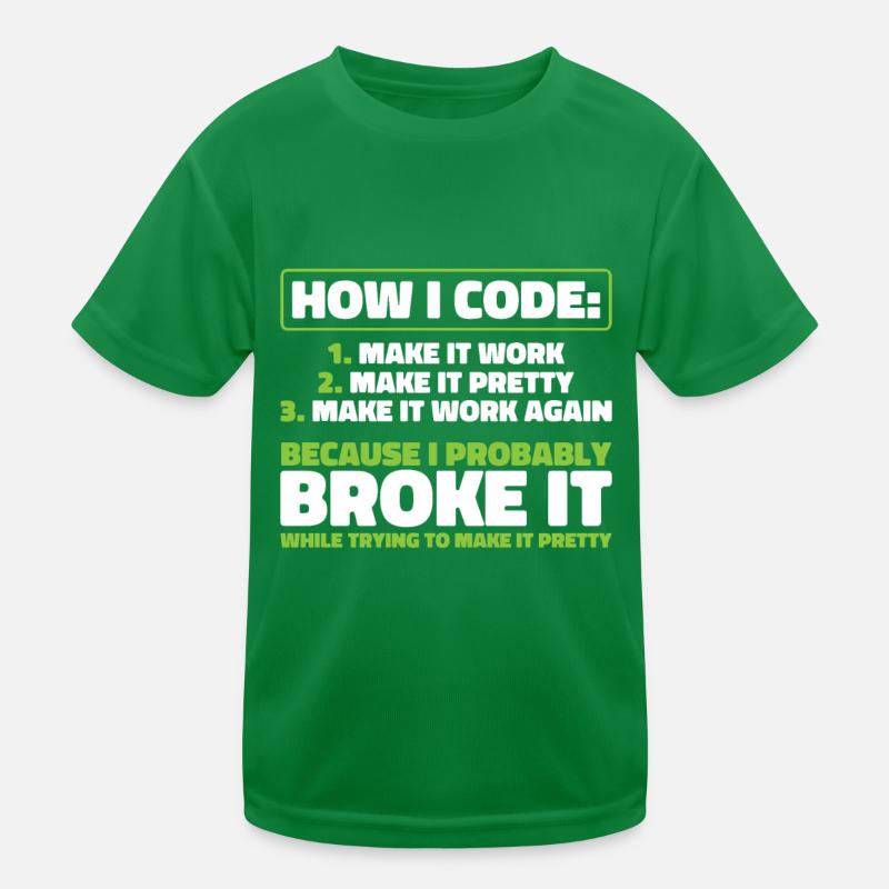 Developer, Coder, Programmer Kids Functional T-Shirt