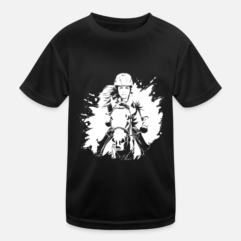 Pferd Reitsport Kinder Funktions-T-Shirt