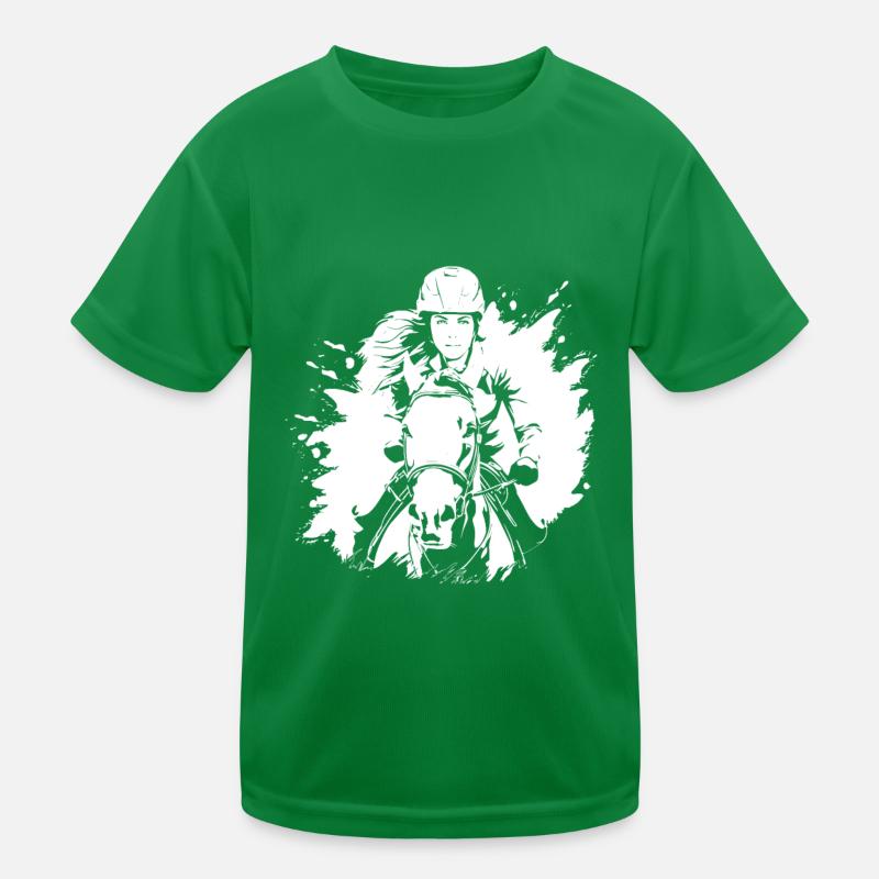Pferd Reitsport Kinder Funktions-T-Shirt