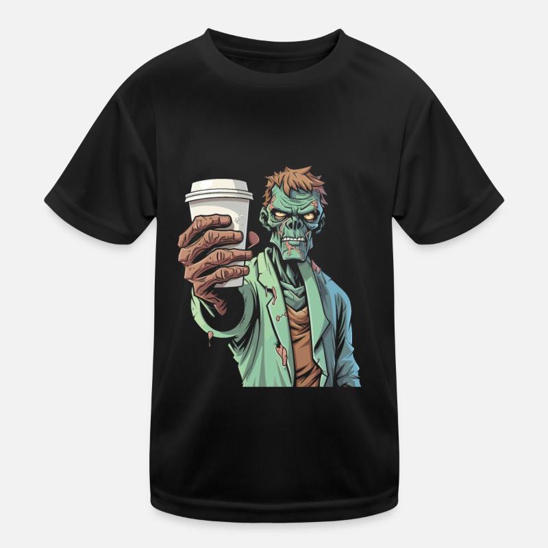 Café Café Halloween Zombie Main T-shirt sport Enfant