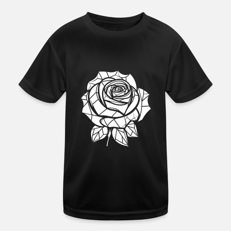 Rose rouge Goth T-shirt sport Enfant