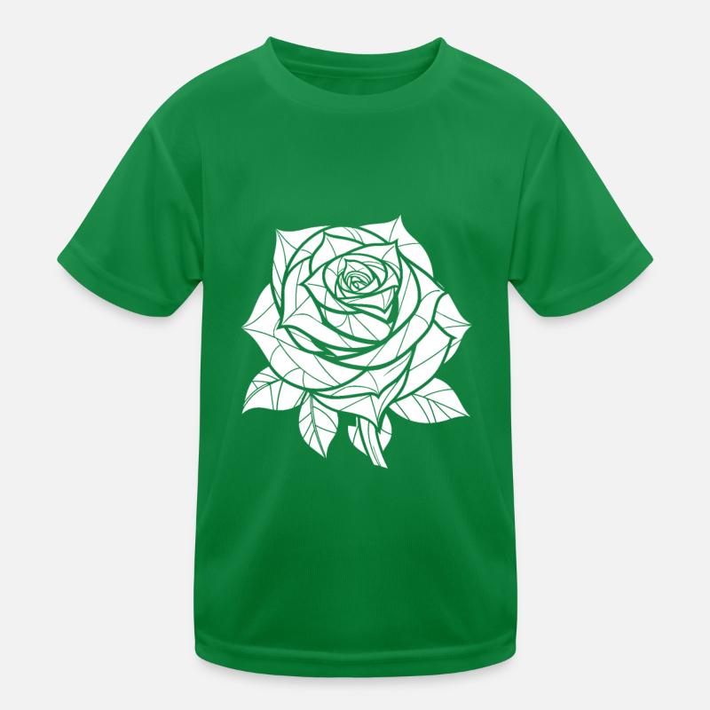 Rose rouge Goth T-shirt sport Enfant