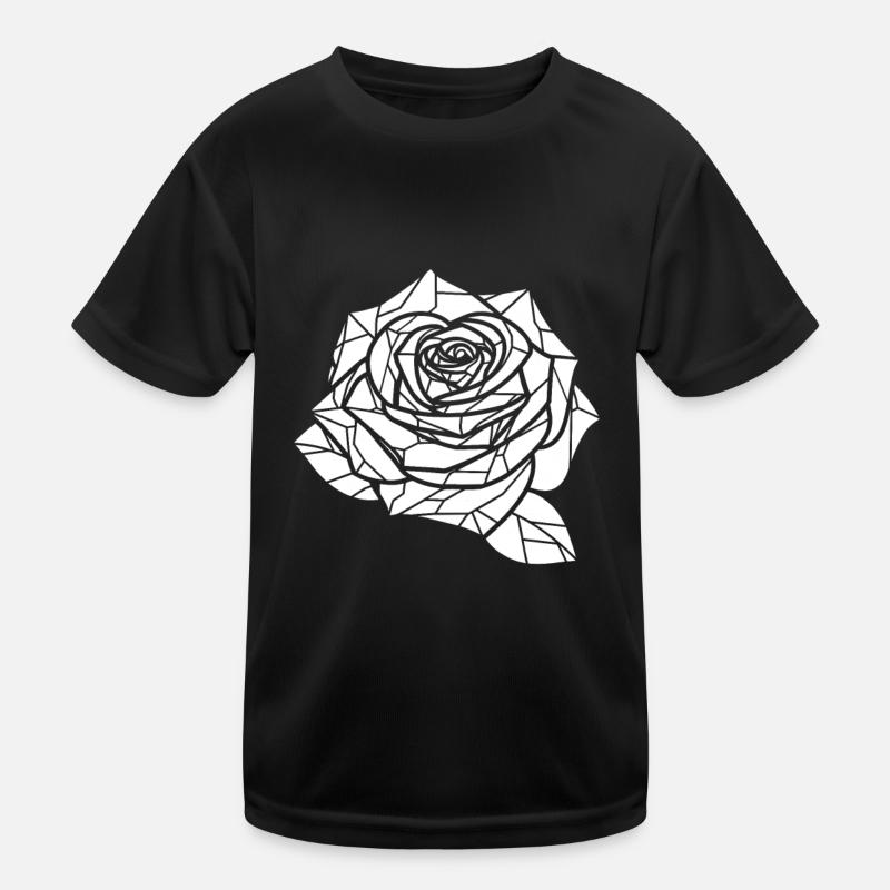 Rose rouge Goth T-shirt sport Enfant