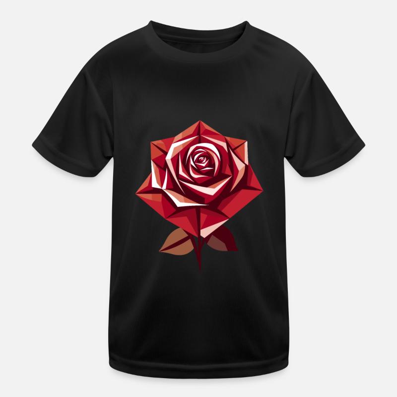 Rose rouge Goth T-shirt sport Enfant