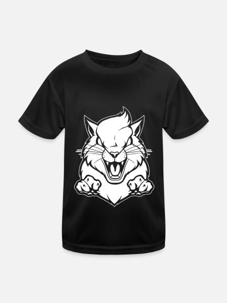 Squirrel Angry - Kids Functional T-Shirt - black - Front