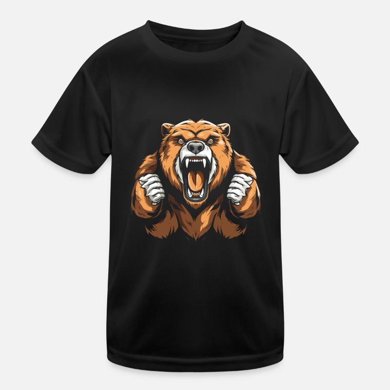 Ours Brun Ours En Colère T-shirt sport Enfant