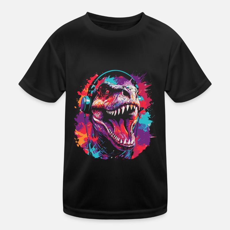 Trex T Rex Dino Party Kids Functional T-Shirt