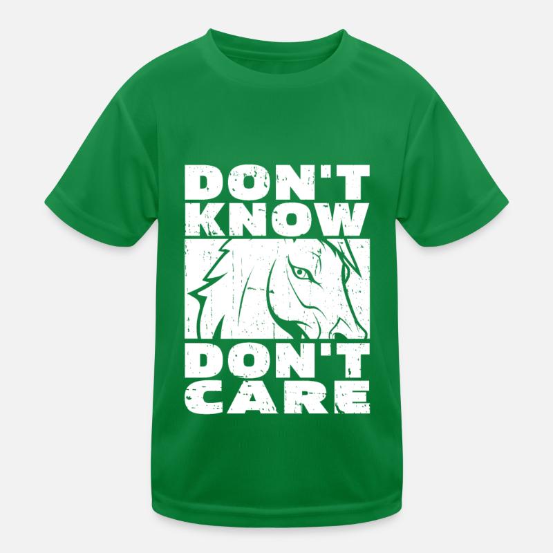 Pferd Reitsport Witzig Dont Know Dont Care Kinder Funktions-T-Shirt