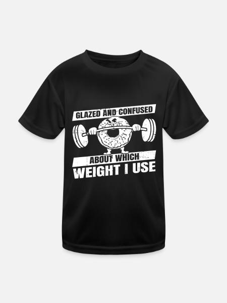Donut Fitness Funny Donut Gym - T-shirt sport Enfant - noir - Devant