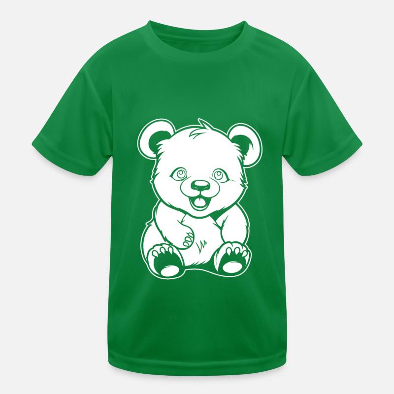 Großer Panda Pandabär Lächelnd Kinder Funktions-T-Shirt
