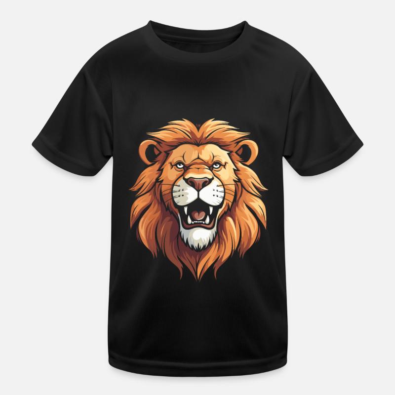 Löwe Lächelnd Kinder Funktions-T-Shirt