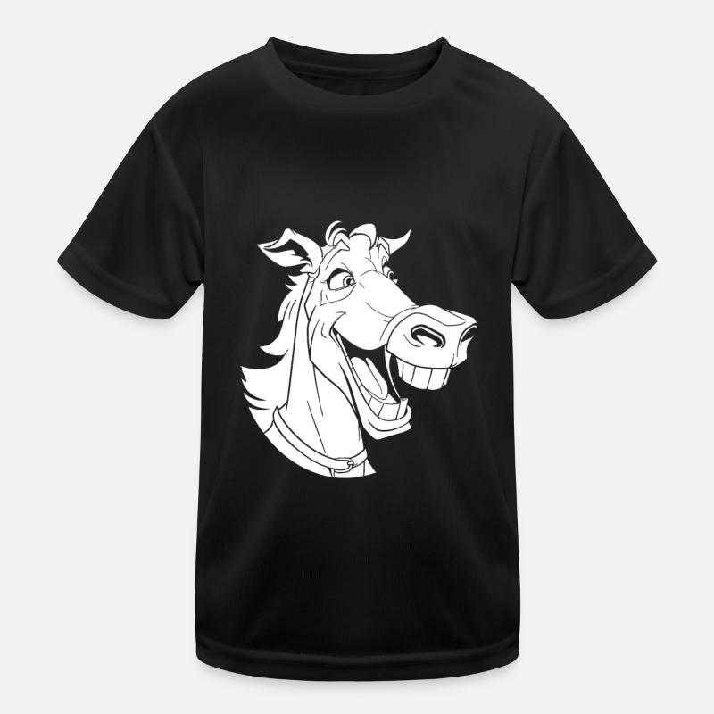 Horse Equestrian Funny Kids Functional T-Shirt