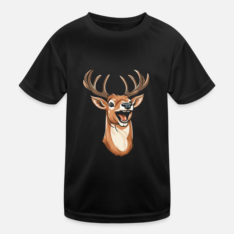 Cerf souriant T-shirt sport Enfant
