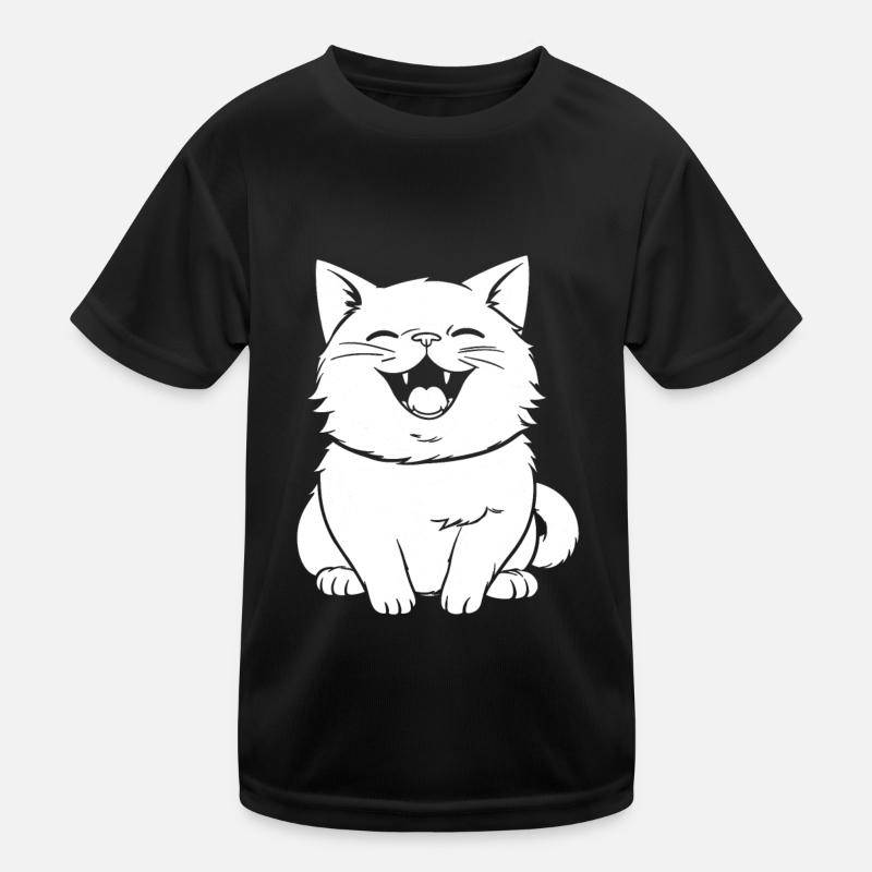 Chat souriant T-shirt sport Enfant