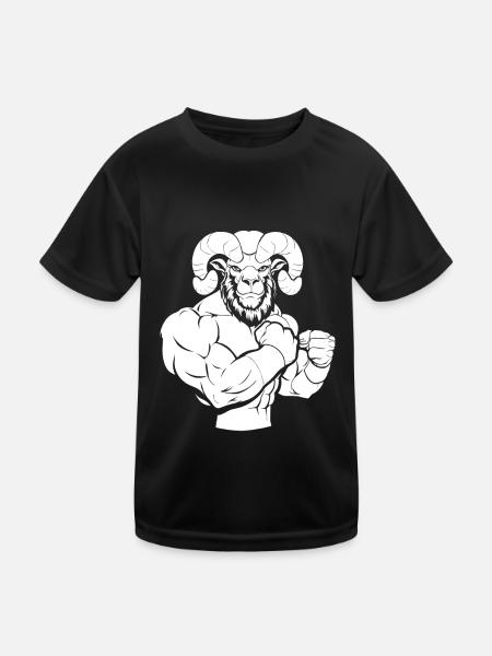 Moutons de remise en forme - T-shirt sport Enfant - noir - Devant