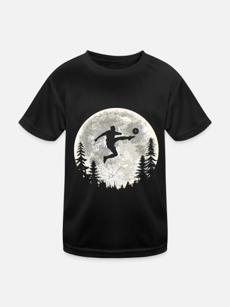 Football Football Lune - T-shirt sport Enfant - noir - Devant