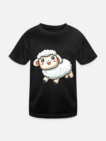 Mouton - T-shirt sport Enfant - noir - Devant