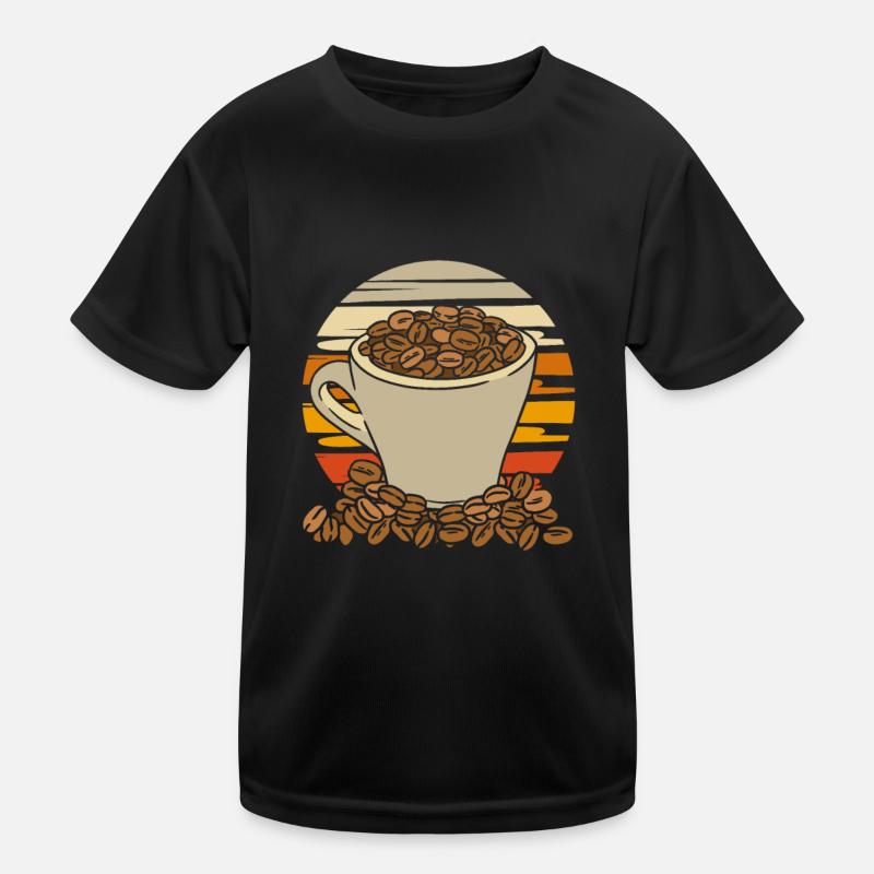 Kaffee Cafe Kinder Funktions-T-Shirt
