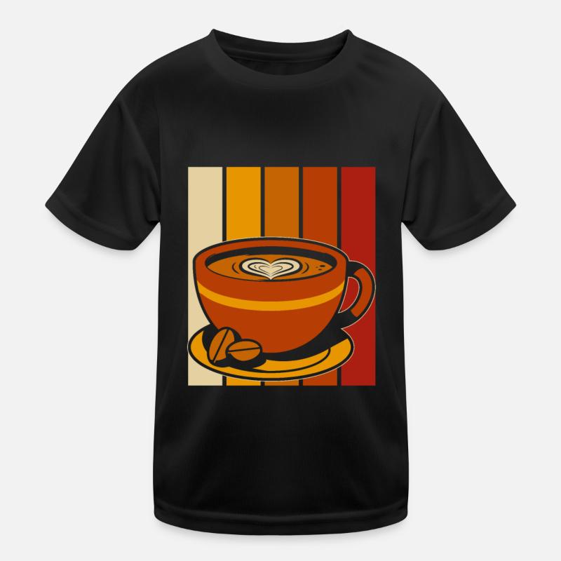 Kaffee Cafe Kinder Funktions-T-Shirt