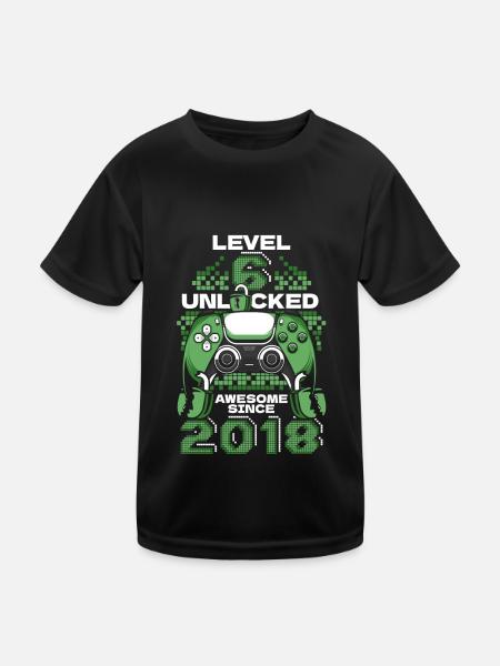 Gaming .6 Anniversaire 6 ans Gamer - T-shirt sport Enfant - noir - Devant